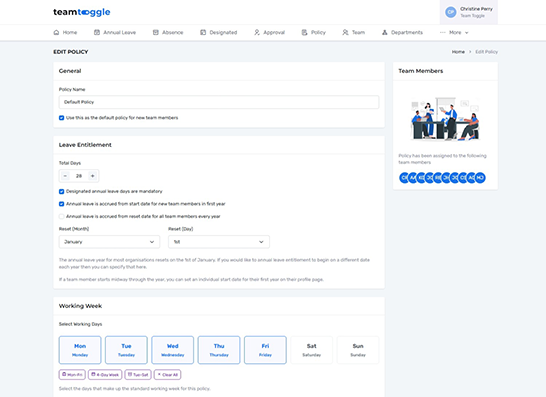 Customisable Policy